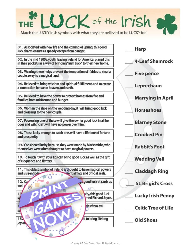 St Patricks Day Mad Libs Printable Free Printable St. Patrick's Day