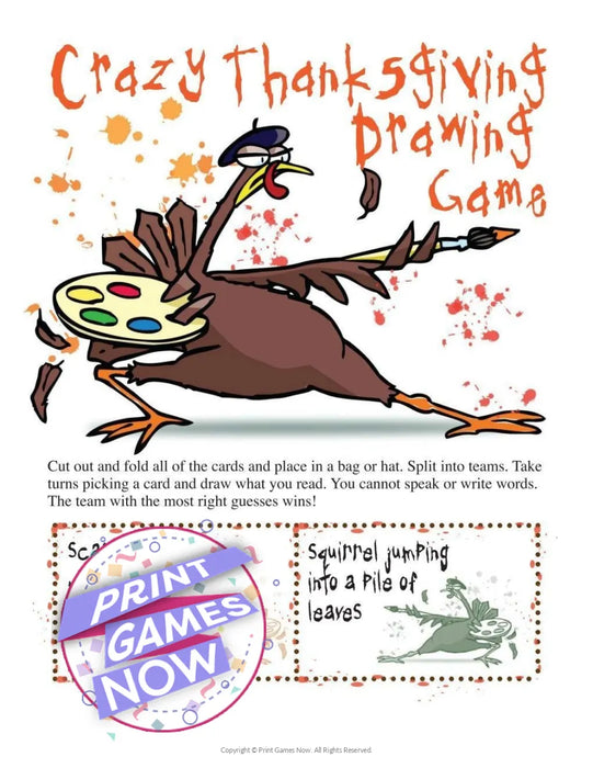 Thanksgiving: Crazy Drawing Game