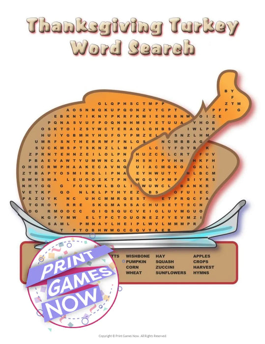 Thanksgiving: Word Searches Pack