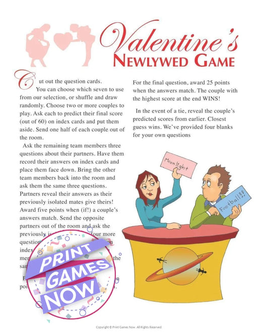 Valentine's Day: Newlywed Questions Game